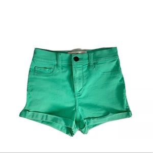 Hollister Juniors Sz 1 W25 Mint Green Cuffed Short